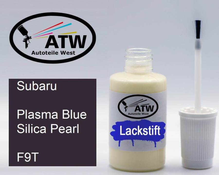 Subaru, Plasma Blue Silica Pearl, F9T: 20ml Lackstift, von ATW Autoteile West.